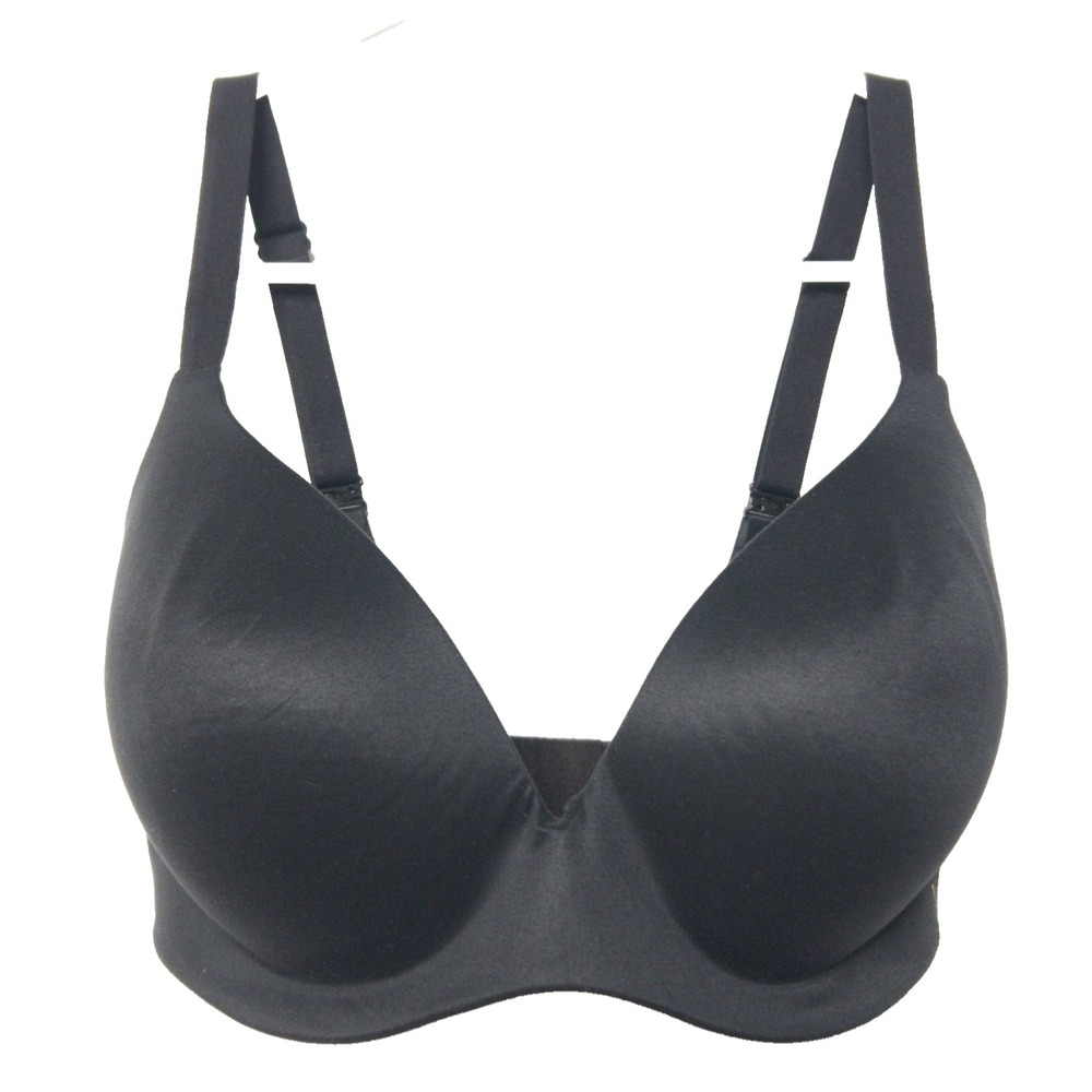 Victoria Secret Gold V Wireless Lined Semi Demi Push Up Women Bra 32DD 32E Black